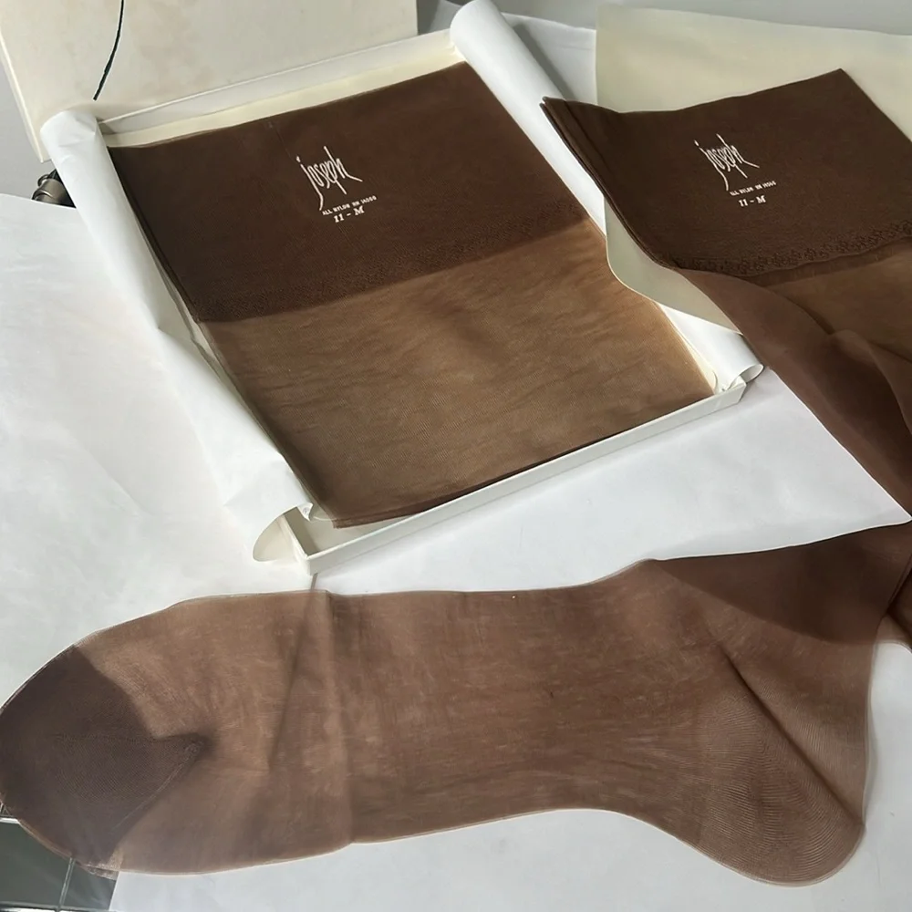 Vintage Joseph 2 PAIR NEW in BOX Stockings - Sz 11M Color Cannes